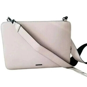 Rebecca Minkoff Regan Sleeve Leather 13" MacBook/Laptop Bag w/ Strap Slim Pink